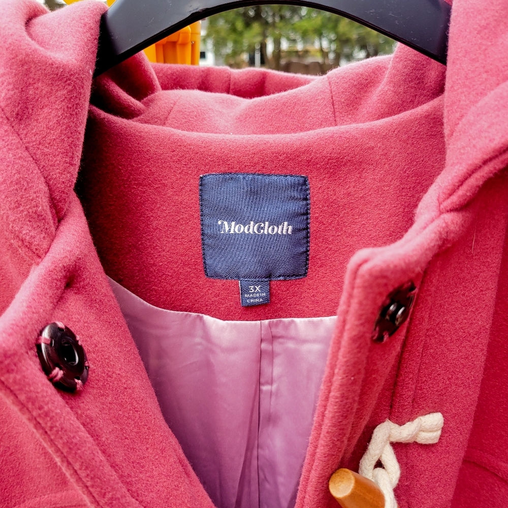 💥💥SOLD💥💥💥Modcloth Rose Duffle Coat - Picture 4 of 11